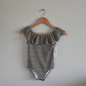 Janie and Jack girls geometric ruffle swimsuit